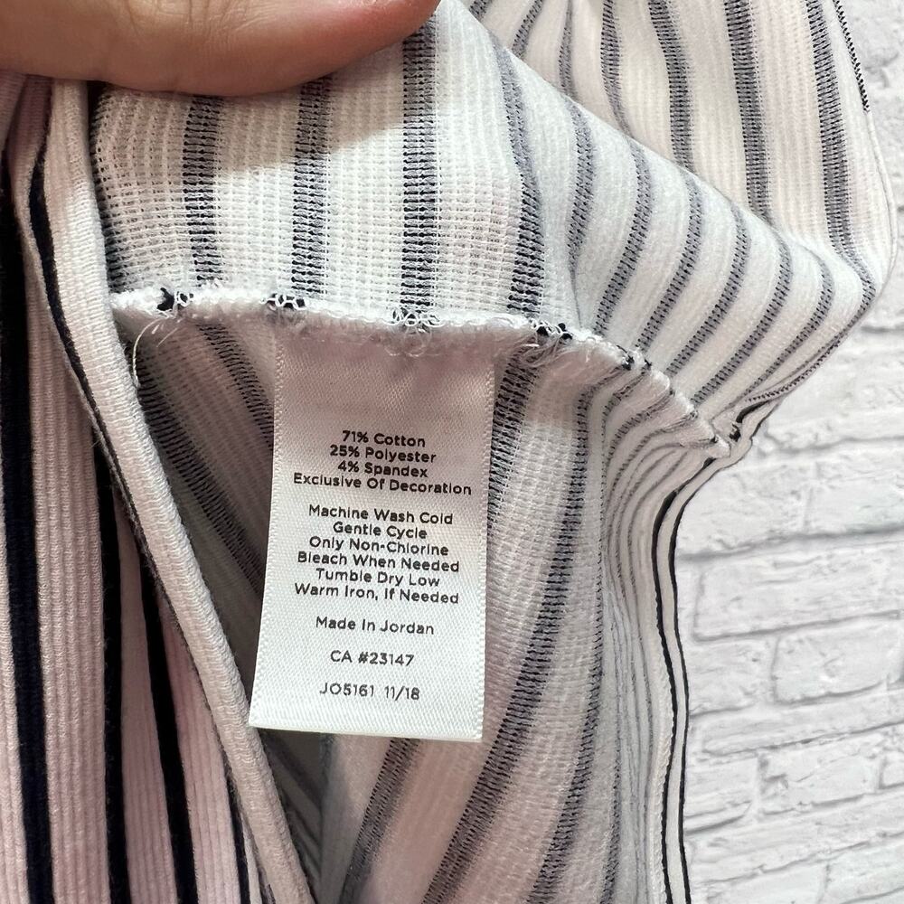 Talbots Sleeveless Sheath Dress White Blue Striped Braided Detail Nautical 14 - Picture 4 of 5
